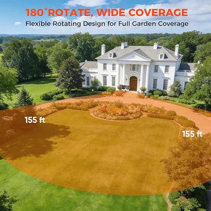 Upgraded Retractable Garden Hose Reel 1/2 inch x 155 ft Metal Bracket - Image 7