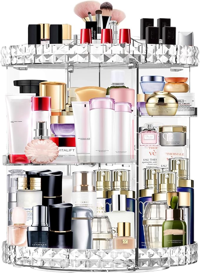 Makeup Organizer 360 Degree Rotating 7 Adjustable Layers Large Capacity - Image 7