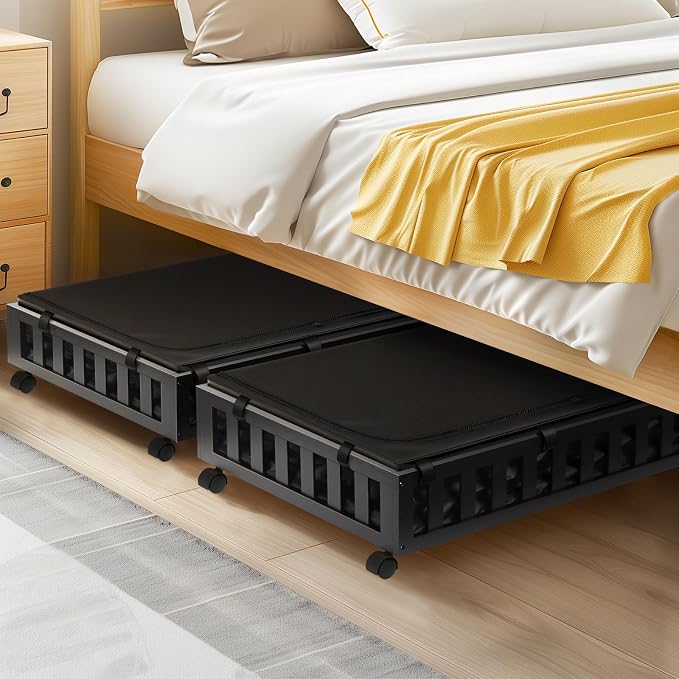 2 Pack Bamboo Under Bed Storage - Image 5