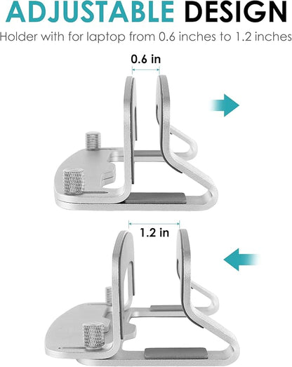 LOTEYIKE Aluminum Vertical Laptop Stand, MacBook Pro Laptop Vertical Stand Dock - Image 3