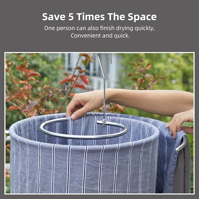 WAIKAS Pack of 2 Spiral Sheet Hanger, 304 Stainless Steel, Hangers Space Saving - Image 5