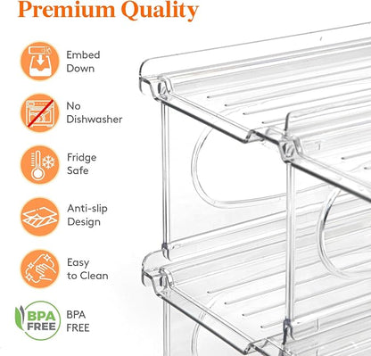 Lifewit Wine Rack for Fridge, Stackable Wine Bottle Holder - Image 3