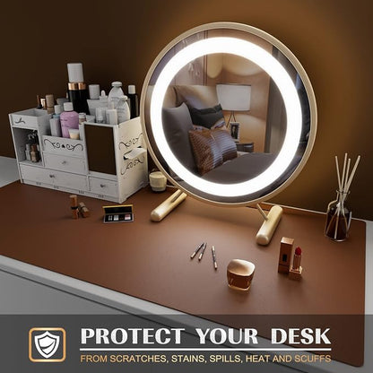 K KNODEL Large Office Leather Desk Mat, Mouse and Keyboard Pad, Computer and - Image 6