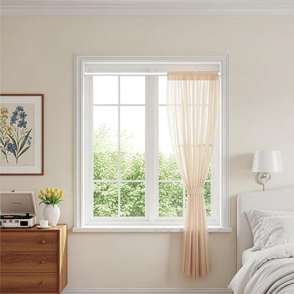 MEXAU White Tension Curtain Rods18 to 36 In, Small Curtain Rods No Drilling | - Image 5
