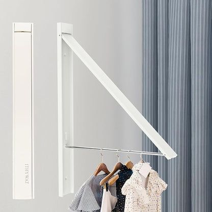 Retractable Clothes Drying Rack, Space Saver Wall Mounted Folding Hanger - Image 2