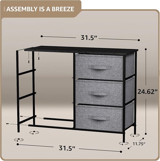 Sorbus Dresser with 6 Drawers - Image 3