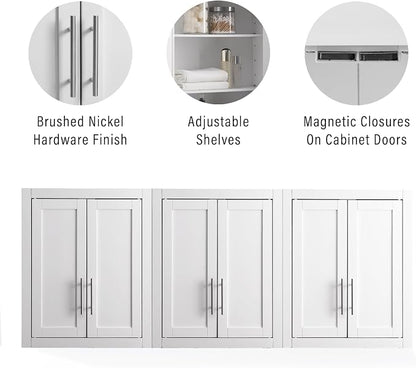 Crosley Furniture Savannah 3-Piece Wall Kitchen Storage Cabinet, Cabinets - Image 6