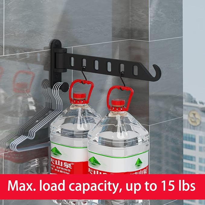 JOOM Laundry Drying Rack Wall Mounted Clothes Drying Rack Clothes Hanger Coat - Image 8