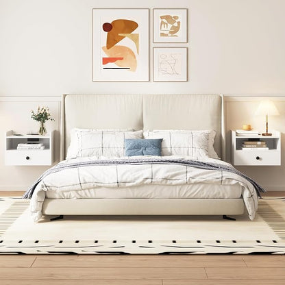 Floating Nightstand Set of 2 Modern Night Stands - Image 3