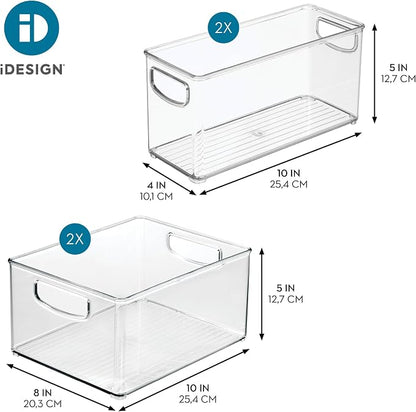 iDesign 4-Piece 50% Recycled Plastic Organizer Bin Set - Image 4
