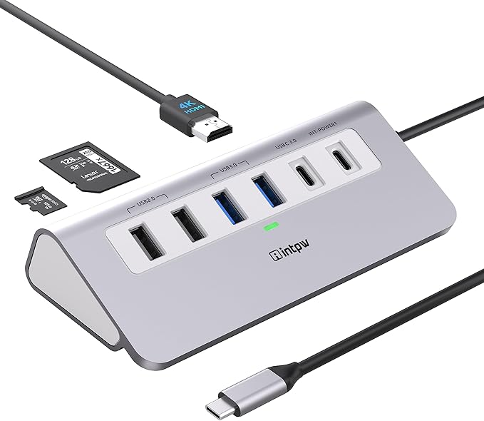 intpw USB C Hub, P9 USB C Hub Multiport Adapter by intpw