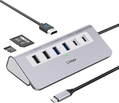 intpw USB C Hub, P9 USB C Hub Multiport Adapter by intpw