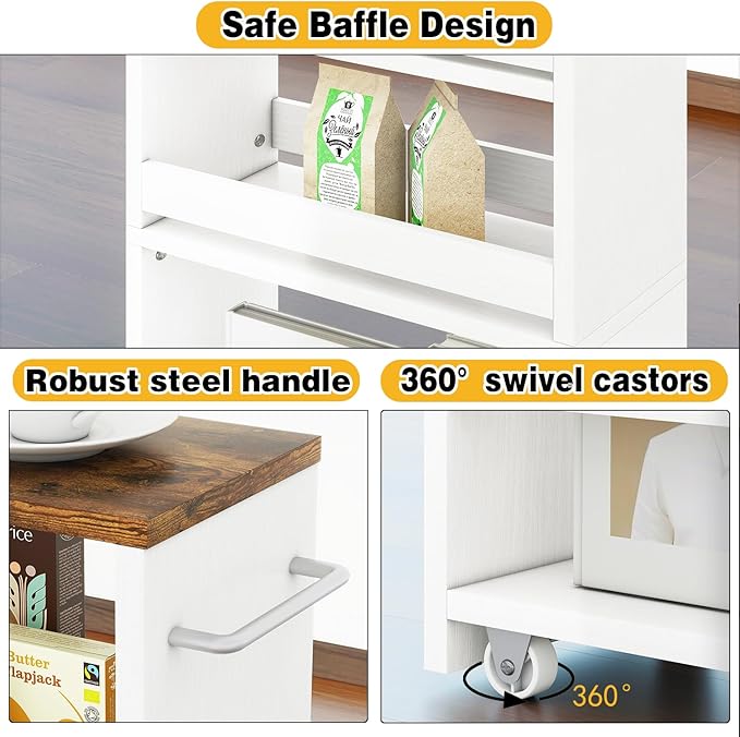 IBUYKE Slim Storage Cart 5.9" W, Rolling Organizer Trolley - Image 7