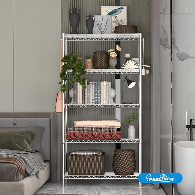 Guan River 5-Shelf Adjustable Metal Wire Shelving, Sturdy and Durable, Storage - Image 8