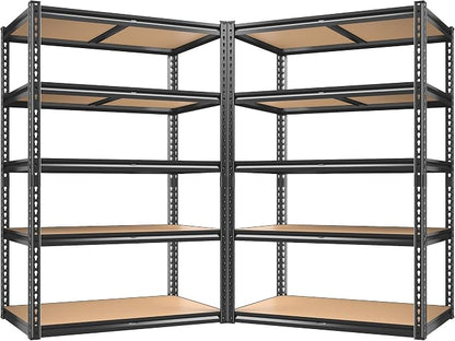 2200LBS Garage Shelving 72" H Storage Shelves Heavy Duty Adjustable Metal by RoomFave-organizeyourjoy