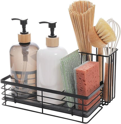 Efficient Sink Caddy with Removable Brush Holder and Water Absorbent Diatomite - Image 3