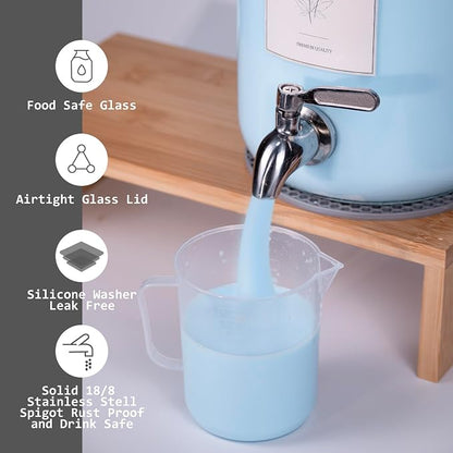 2 Pack Glass Laundry Detergent Dispenser, Sturdy glass Fabric Softener Dispenser - Image 3