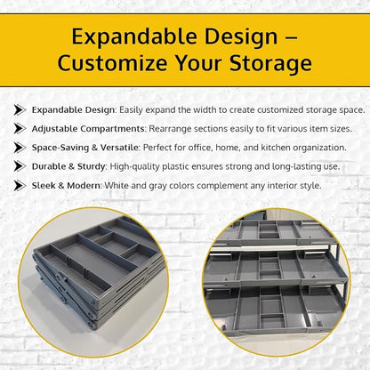 3 Tier Drawer Organizer, Expandable Organizer - Image 5