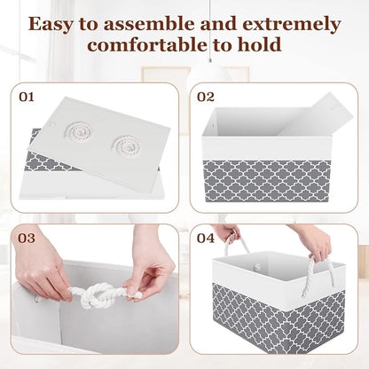 Storage Bins 4-Pack, Foldable Storage Baskets - Image 4