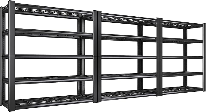 REIBII 3010LBS Storage Shelves 72" H Garage Shelving Heavy Duty Metal Shelving by REIBII