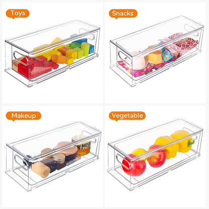 Abiudeng 2 Pack Stackable Refrigerator Organizer Bins - Image 4