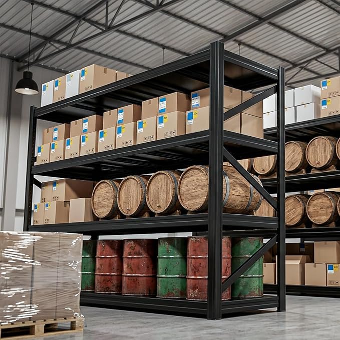 4-Tier 71 "W × 24 "D × 71" H Garage Shelving 8000LBS Storage Shelves Heavy Duty - Image 2