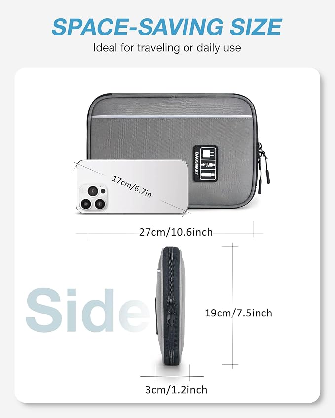 BAGSMART Large Electronics Organizer Travel Case - Image 5