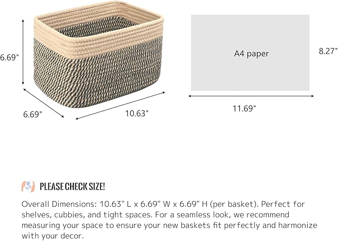 Small Cotton Rope Basket – Storage Bin - Image 2