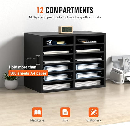 VEVOR Literature Organizers, 12 Compartments Office Mailbox - Image 4