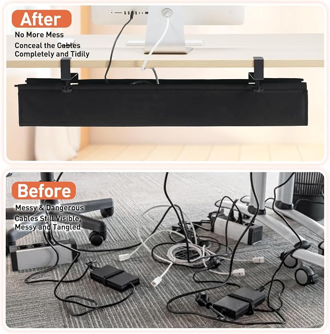 MAXECHO Under Desk Cable Management Tray 36" - Image 5