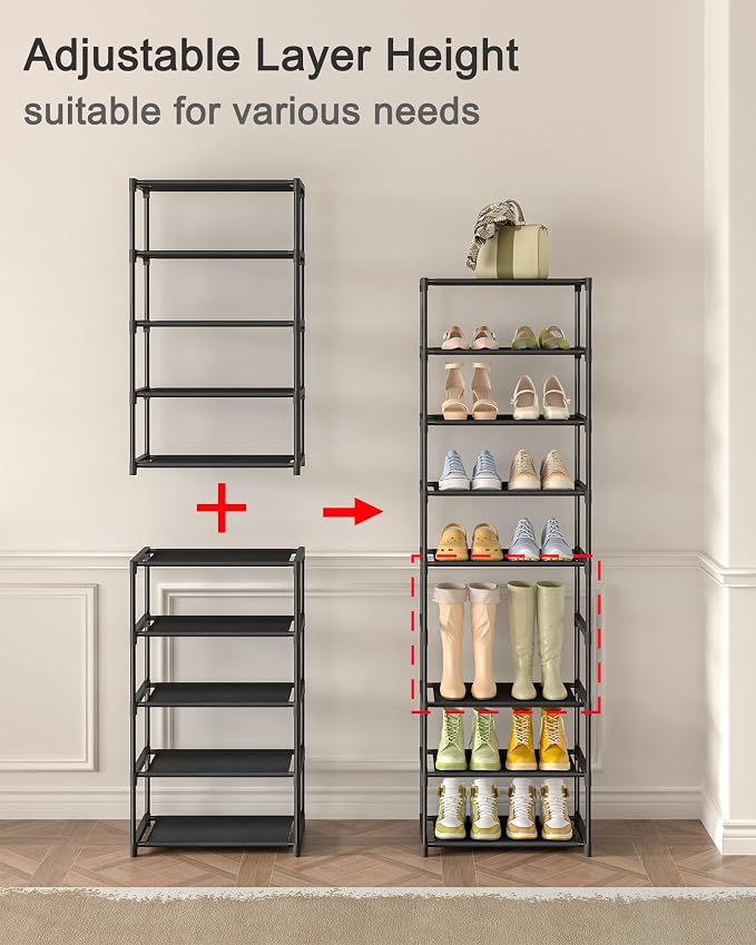 Autonomier 5-Tier Extra Small Shoe Rack, Narrow Space-Saving Organizer - Image 4