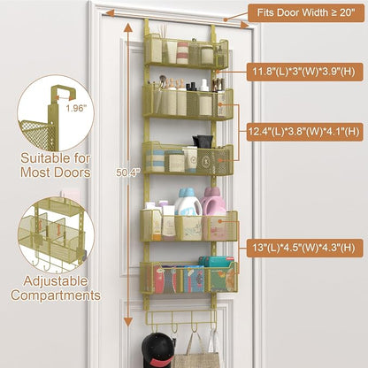 VyGrow Over The Door Organizer, Metal Door Organizer Hanging - Image 3