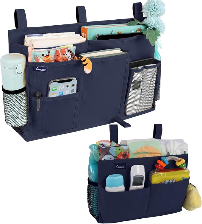 Surblue Bedside Caddy Bunk Bed Storage Organizer Hanging Pockets by SURBLUE