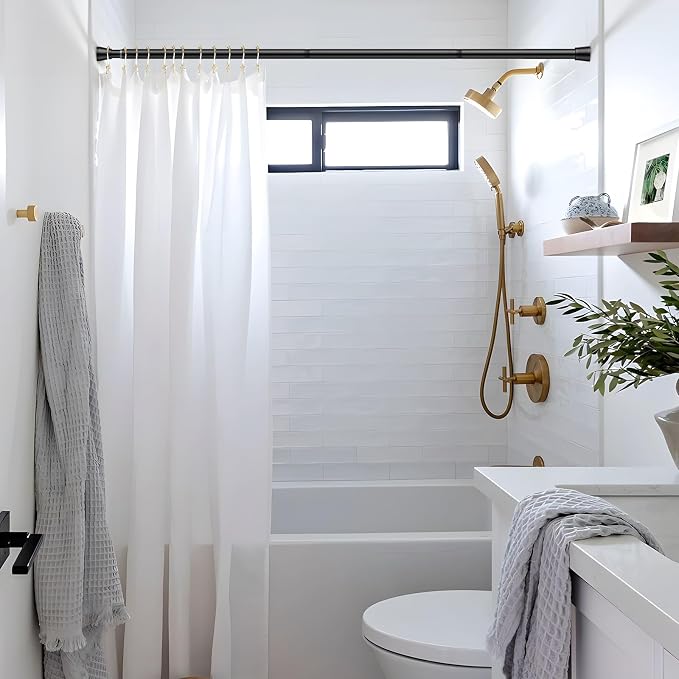 AIZESI Tension Shower Curtain Rod 30-64 Inch No Drilling Adjustable, No Slip - Image 6