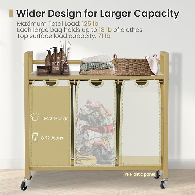 Laundry Hamper, Laundry Basket, Laundry Sorter - Image 3