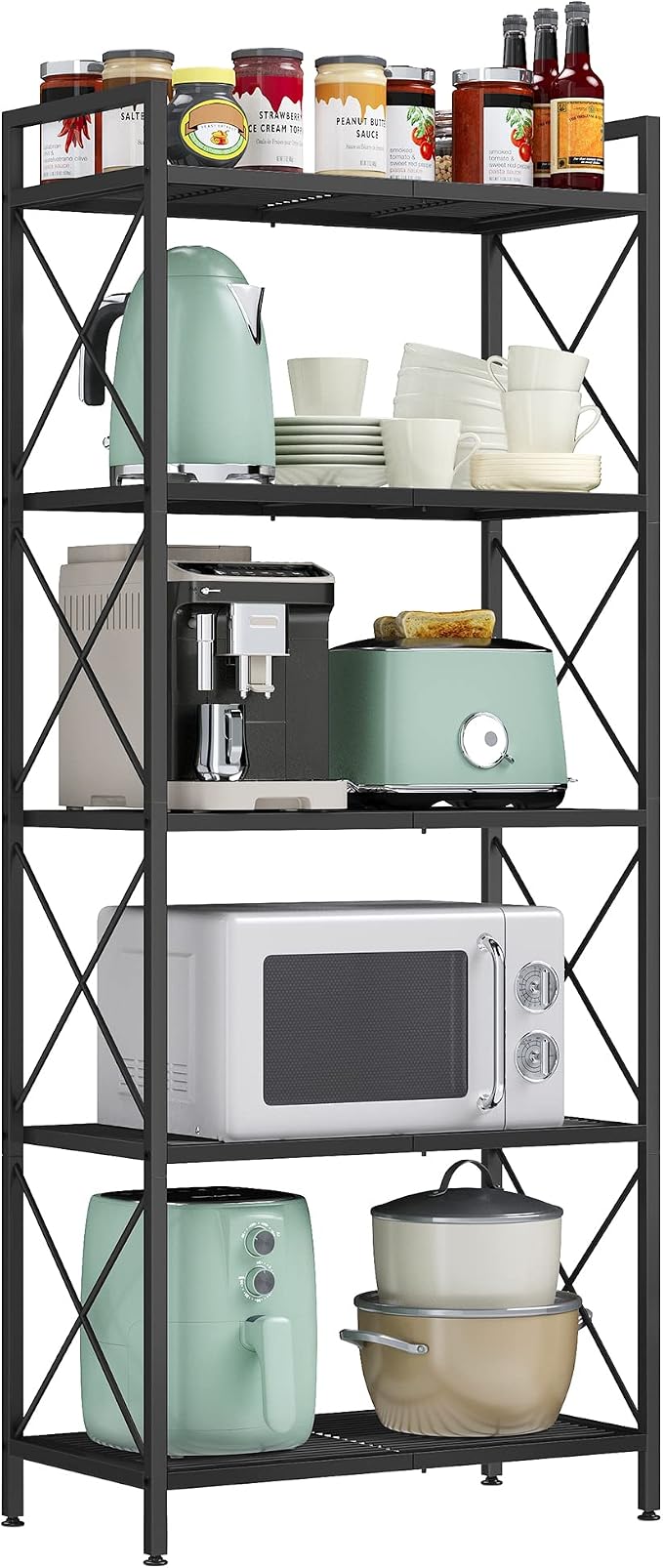 SONGMICS 5-Tier Metal Storage Rack, Shelving Unit by SONGMICSbySONGMICSHOME