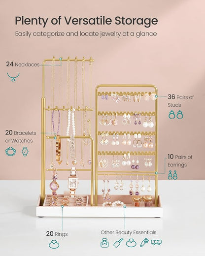 SONGMICS Jewelry Holder, Jewelry Storage Organizer Stand - Image 6