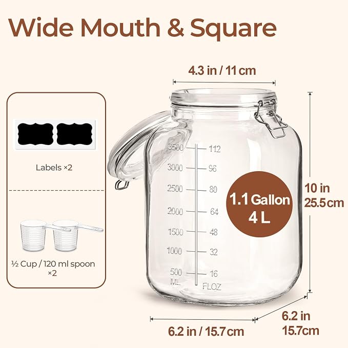 ComSaf Large Glass Storage Containers - Image 4