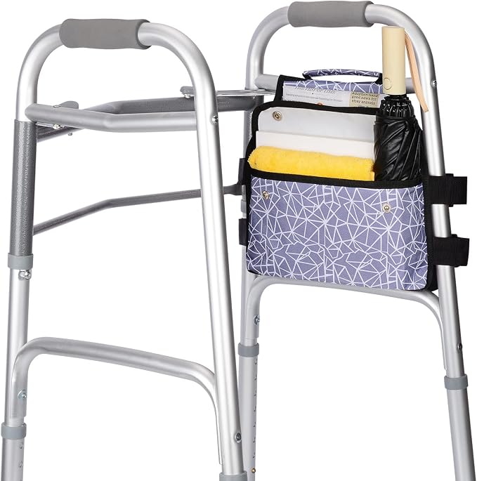 supregear Side Walker Bag, Walker Accessories Bag w/Cup Holder, Folding Walker - Image 2