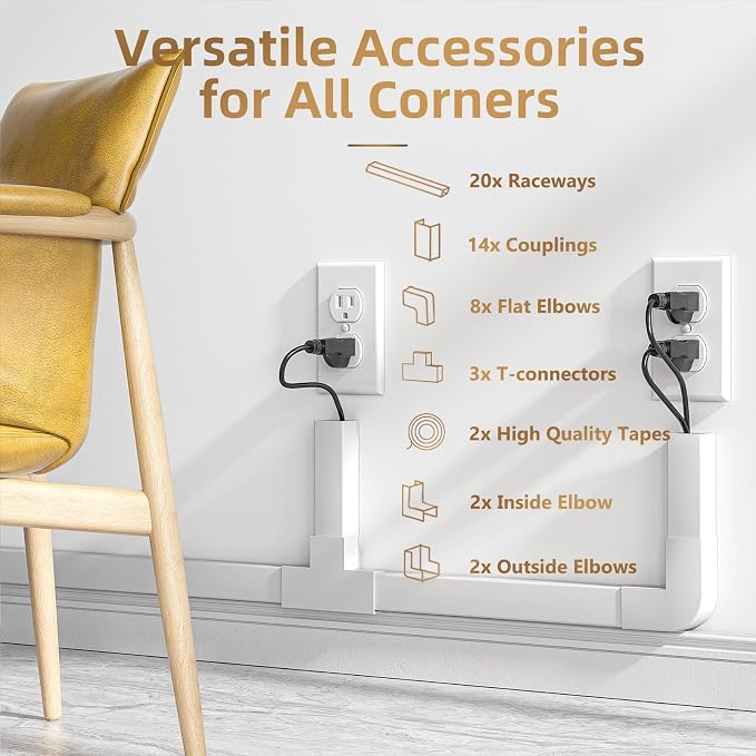 Delamu Cable Hider, 315in Cord Covers - Image 3