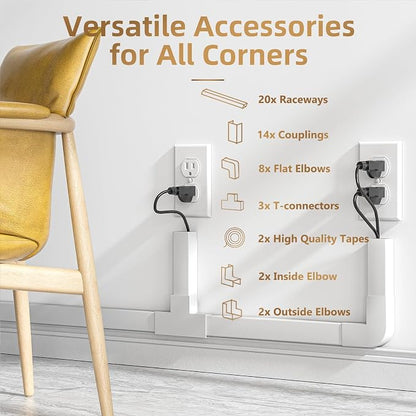 Delamu Cable Hider, 315in Cord Covers - Image 3