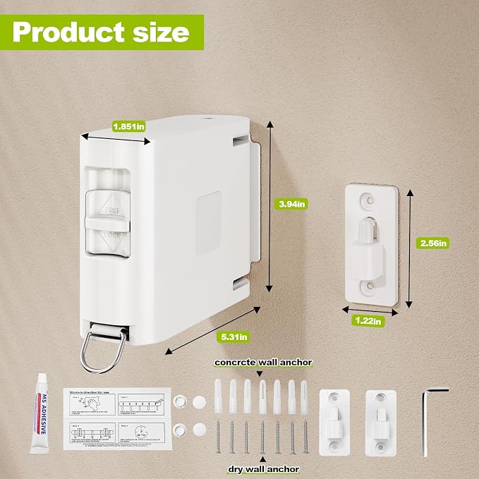13.9 ft TPU Retractable Clothesline - Image 2