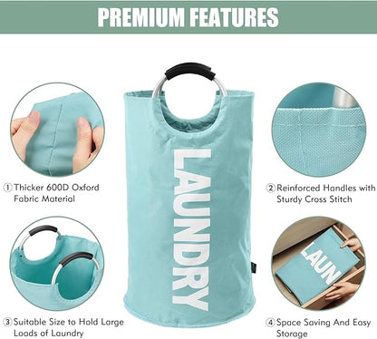DOKEHOM 125L X-Large Collapsible Washing Laundry Basket Bag - Image 7