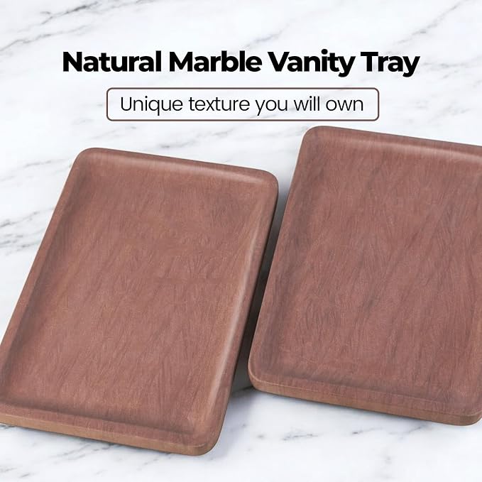 Marble Vanity Tray, 11.8in Sandstone Bathroom Kitchen Tray - Image 4
