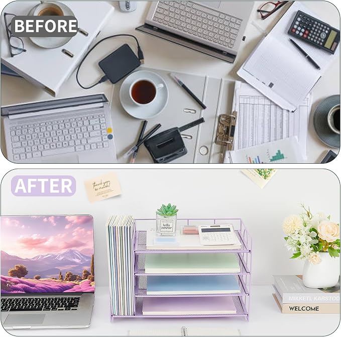 OPNICE 4-Tier Paper Organizer - Image 3