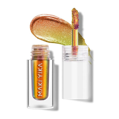 MAKI YIKA Glitter Eyeshadow Gold Liquid Multichrome Eyeshadows Long Lasting by MakiYikaBeauty