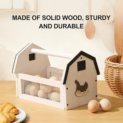 Wood Farmhouse Egg Collecting Basket - Image 3