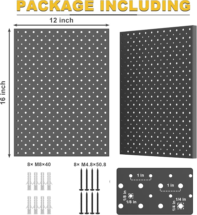 Ultrawall Metal Pegboard Panels, Pegboard Wall Organizer, Garage Tool Storage - Image 2