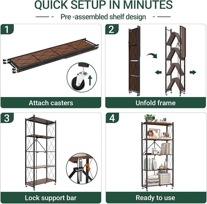 black leopard 5-Tier Foldable Shelf - Image 6