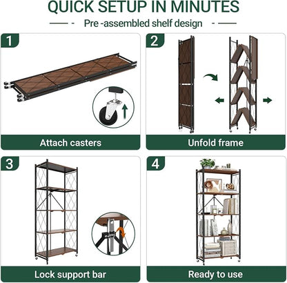 black leopard 5-Tier Foldable Shelf - Image 6